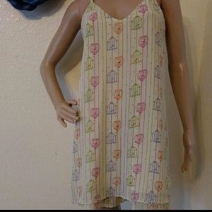 Judith March Bird Cage print Racerback Dress